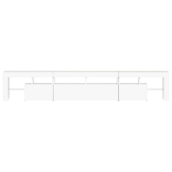 TV-Schrank mit LED-Leuchten Weiß 230x36,5x40 cm