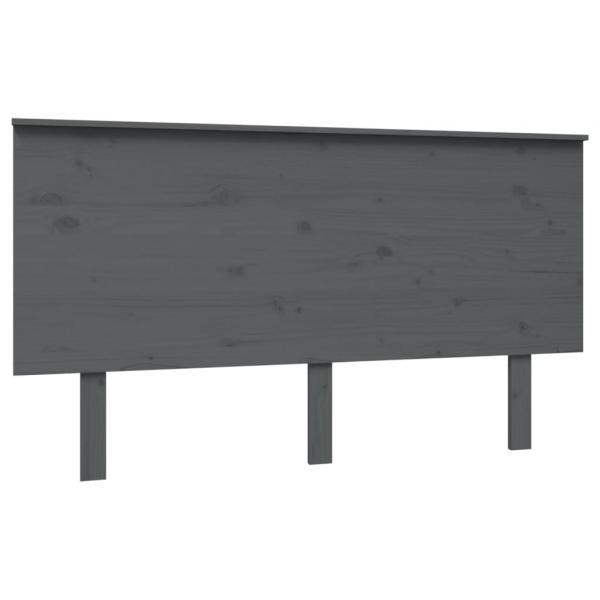 Kopfteil Grau 144x6x82,5 Massivholz Kiefer