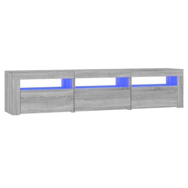 TV-Schrank mit LED-Leuchten Grau Sonoma 180x35x40 cm