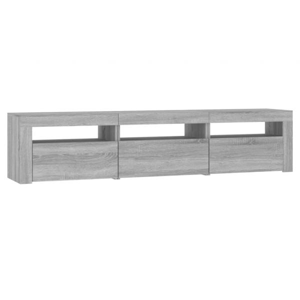 TV-Schrank mit LED-Leuchten Grau Sonoma 180x35x40 cm