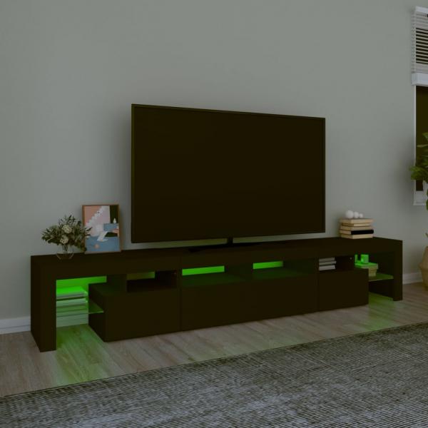 TV-Schrank mit LED-Leuchten Schwarz 230x36,5x40 cm