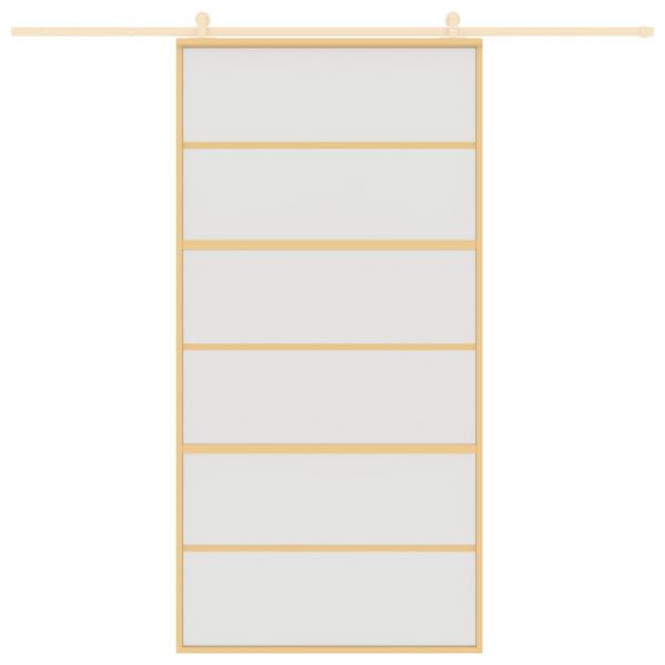 Schiebetür Golden 102,5x205 cm Matt ESG-Glas und Aluminium