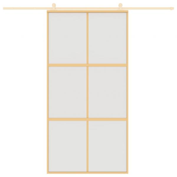 Schiebetür Golden 102,5x205 cm Matt ESG-Glas und Aluminium