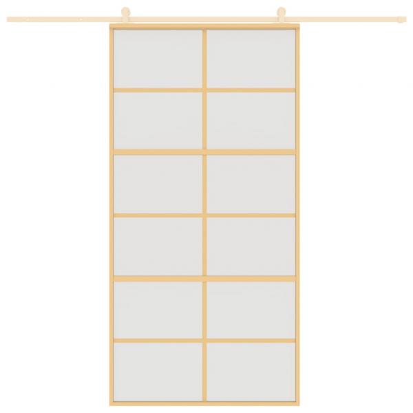 Schiebetür Golden 102,5x205 cm Matt ESG-Glas und Aluminium