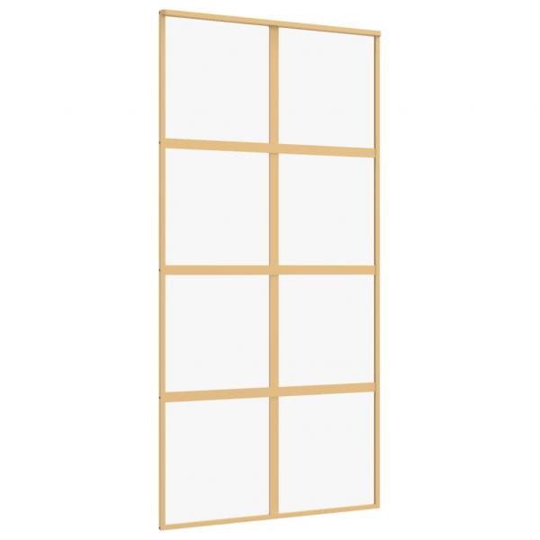 Schiebetür Golden 102,5x205 cm ESG-Klarglas und Aluminium