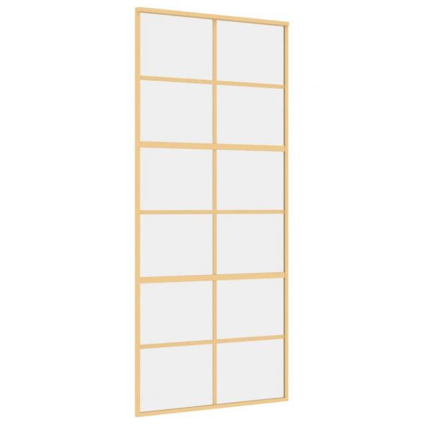 Schiebetür Golden 90x205 cm ESG-Klarglas und Aluminium