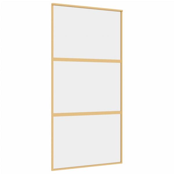 Schiebetür Golden 102,5x205 cm ESG-Klarglas und Aluminium