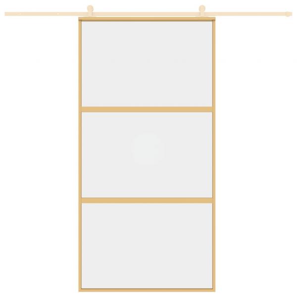 Schiebetür Golden 102,5x205 cm ESG-Klarglas und Aluminium