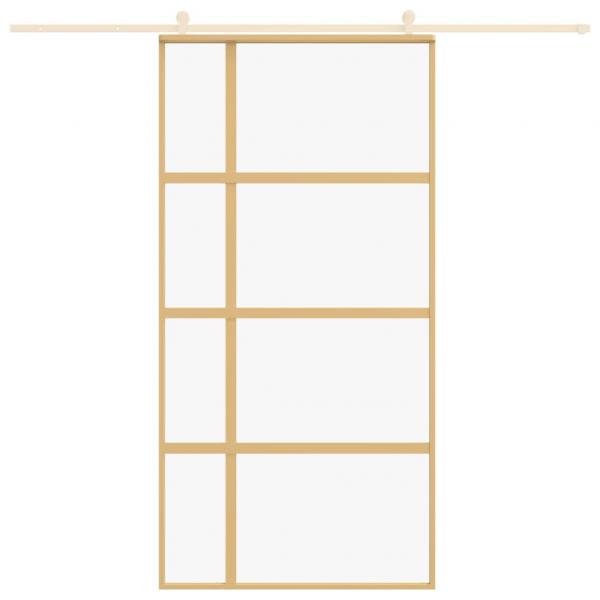 Schiebetür Golden 102,5x205 cm ESG-Klarglas und Aluminium