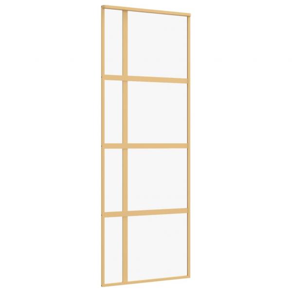 Schiebetür Golden 76x205 cm ESG-Klarglas und Aluminium