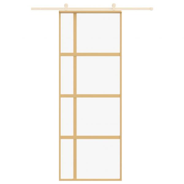 Schiebetür Golden 76x205 cm ESG-Klarglas und Aluminium