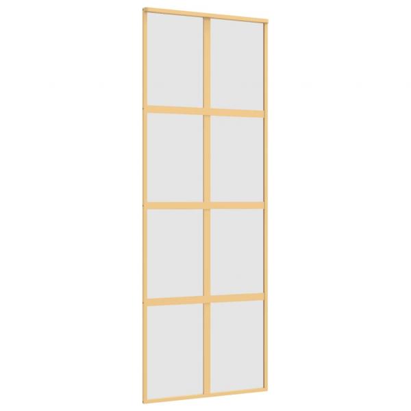 Schiebetür Golden 76x205 cm Matt ESG-Glas und Aluminium