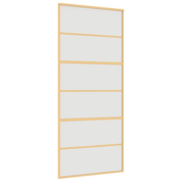 Schiebetür Golden 90x205 cm Matt ESG-Glas und Aluminium