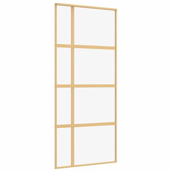 Schiebetür Golden 90x205 cm ESG-Klarglas und Aluminium