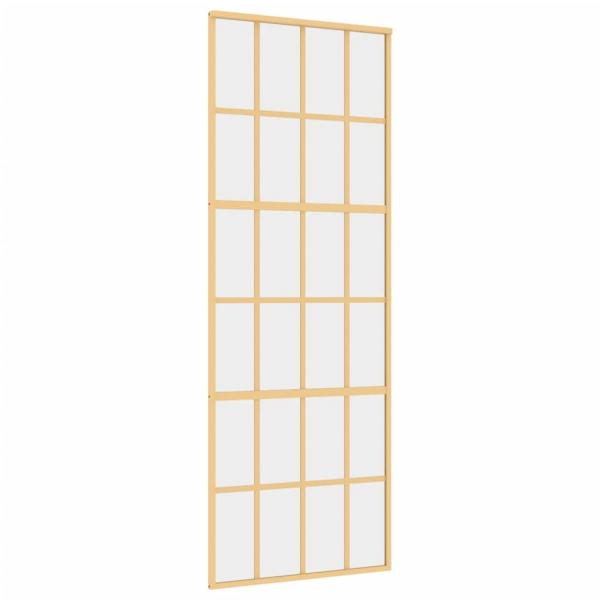 Schiebetür Golden 76x205 cm ESG-Klarglas und Aluminium