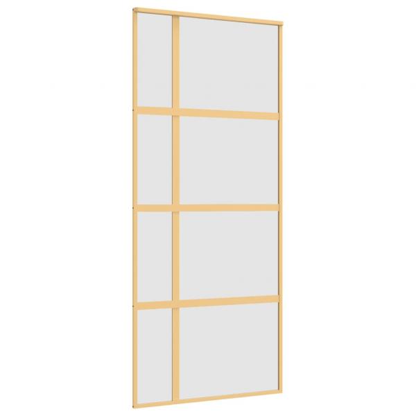 Schiebetür Golden 90x205 cm Matt ESG-Glas und Aluminium