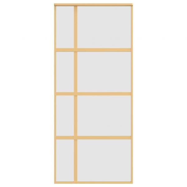 Schiebetür Golden 90x205 cm Matt ESG-Glas und Aluminium