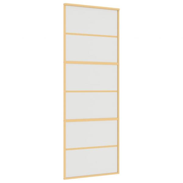 Schiebetür Golden 76x205 cm Matt ESG-Glas und Aluminium