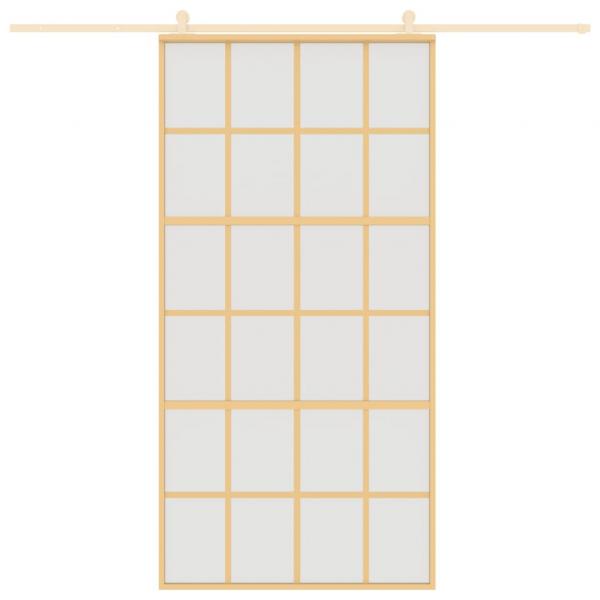 Schiebetür Golden 102,5x205 cm Matt ESG-Glas und Aluminium