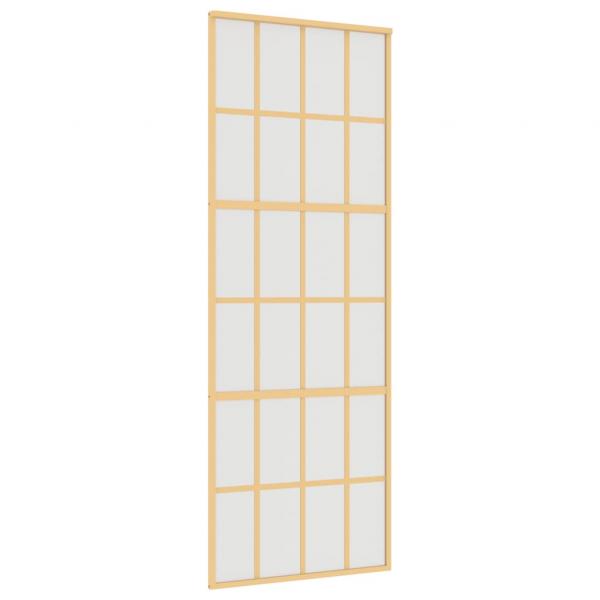 Schiebetür Golden 76x205 cm Matt ESG-Glas und Aluminium