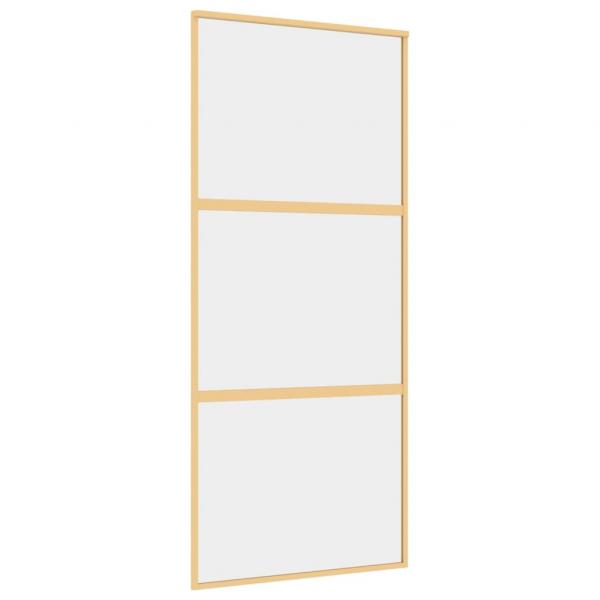 Schiebetür Golden 90x205 cm ESG-Klarglas und Aluminium