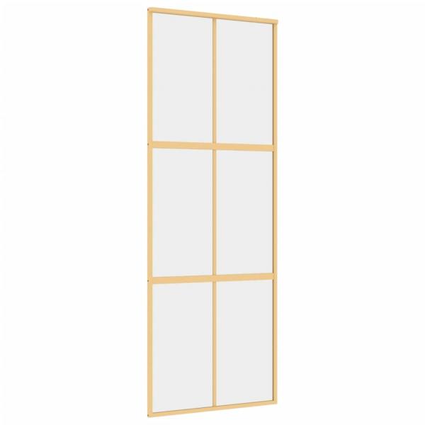 Schiebetür Golden 76x205 cm ESG-Klarglas und Aluminium