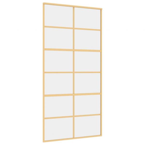 Schiebetür Golden 102,5x205 cm ESG-Klarglas und Aluminium