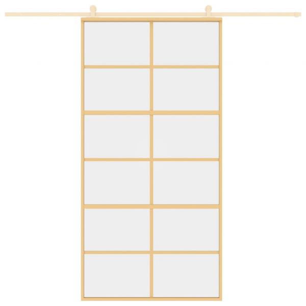 Schiebetür Golden 102,5x205 cm ESG-Klarglas und Aluminium