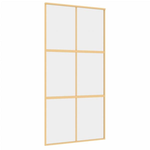 Schiebetür Golden 102,5x205 cm ESG-Klarglas und Aluminium