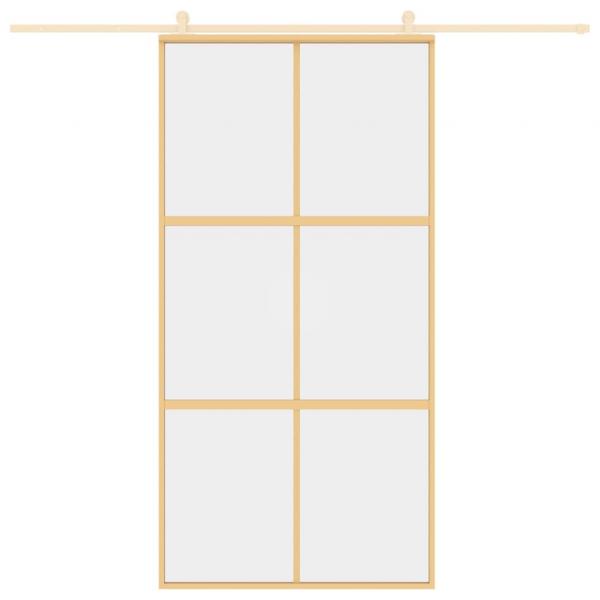 Schiebetür Golden 102,5x205 cm ESG-Klarglas und Aluminium