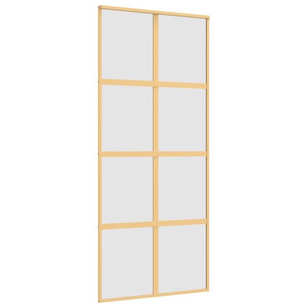 Schiebetür Golden 90x205 cm Matt ESG-Glas und Aluminium