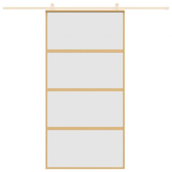 Schiebetür Golden 102,5x205 cm Matt ESG-Glas und Aluminium