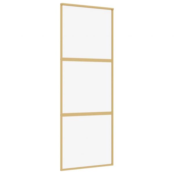 Schiebetür Golden 76x205 cm ESG-Klarglas und Aluminium