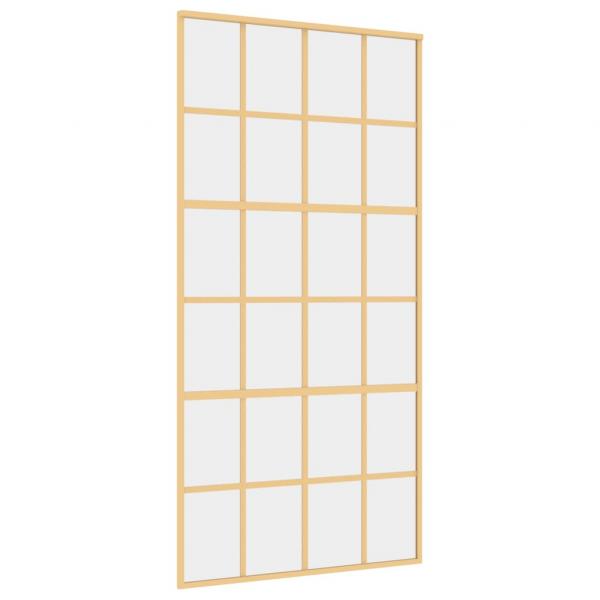 Schiebetür Golden 102,5x205 cm ESG-Klarglas und Aluminium