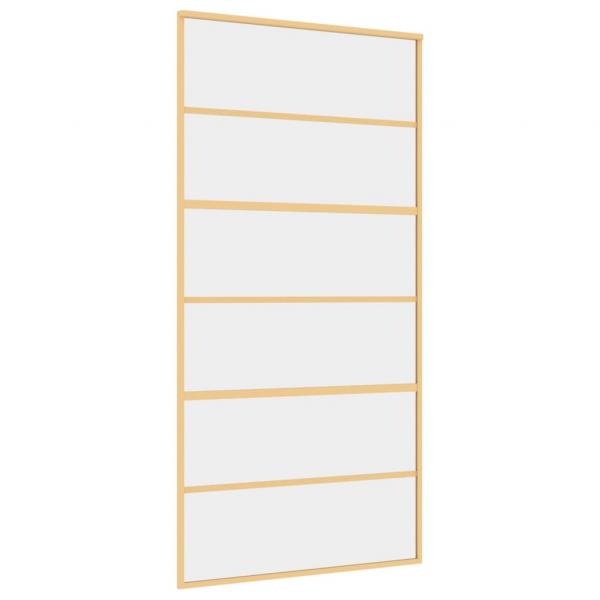 Schiebetür Golden 102,5x205 cm ESG-Klarglas und Aluminium