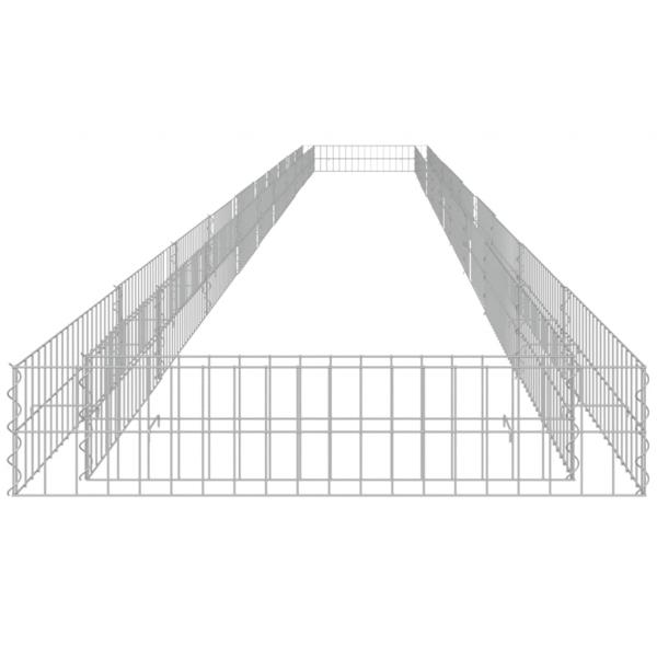  Gabionen-Hochbeet Verzinkter Stahl 1000x100x20 cm