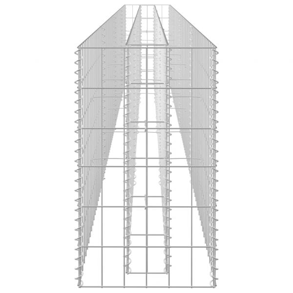  Gabionen-Hochbeet Verzinkter Stahl 360×30×60 cm