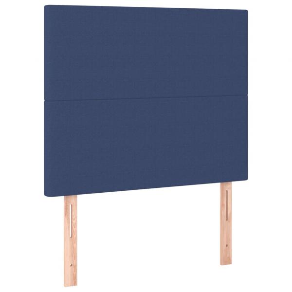 Kopfteile 2 Stk. Blau 100x5x78/88 cm Stoff