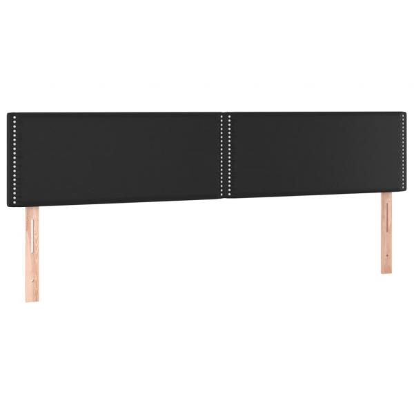 LED Kopfteil Schwarz 180x5x78/88 cm Kunstleder