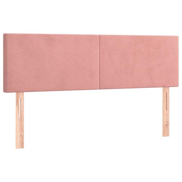 Boxspringbett mit Matratze Rosa 140x200 cm Samt