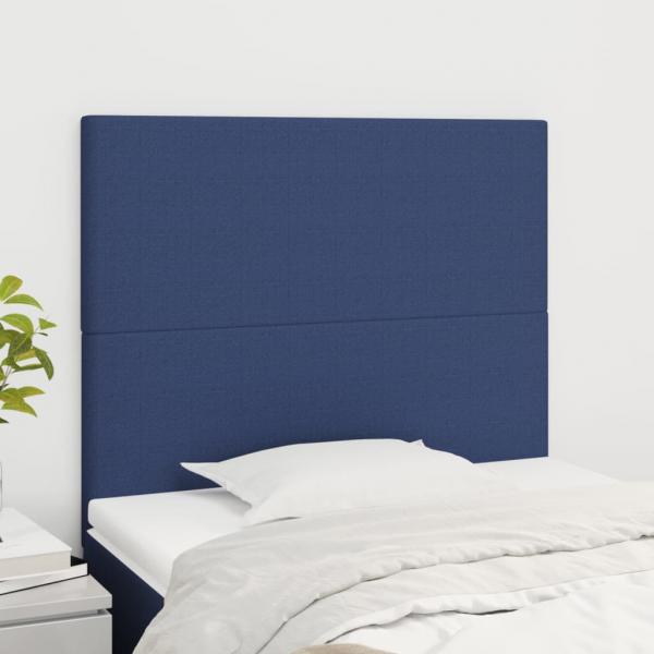 ARDEBO.de - Kopfteile 2 Stk. Blau 80x5x78/88 cm Stoff