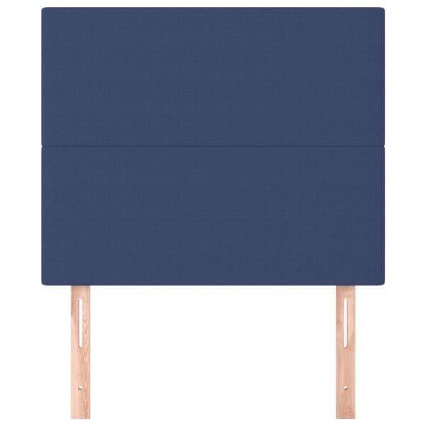 Kopfteile 2 Stk. Blau 80x5x78/88 cm Stoff