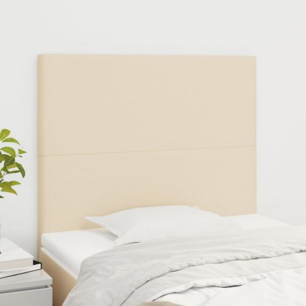 ARDEBO.de - Kopfteile 2 Stk. Creme 80x5x78/88 cm Stoff