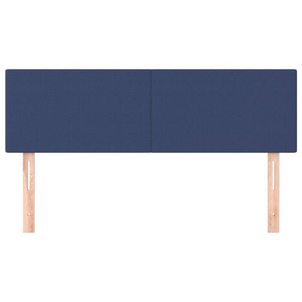 Kopfteile 2 Stk. Blau 72x5x78/88 cm Stoff