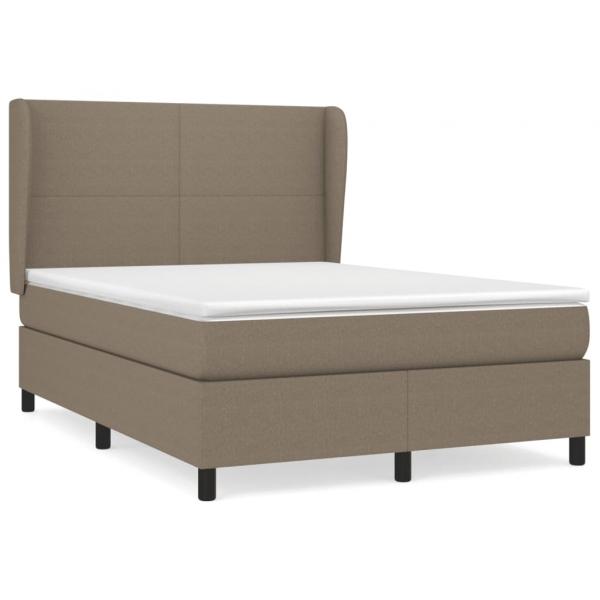 Boxspringbett mit Matratze Taupe 140x190 cm Stoff