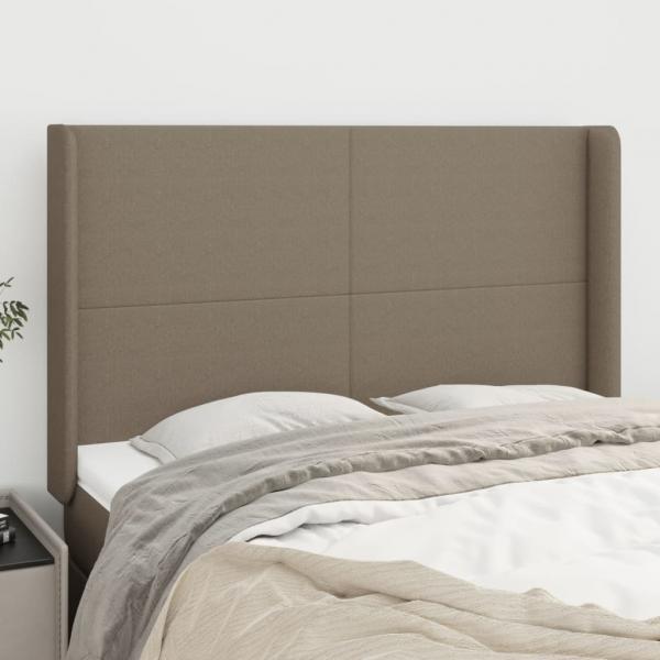 ARDEBO.de - Kopfteil mit Ohren Taupe 147x16x118/128 cm Stoff