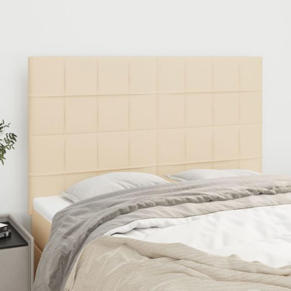 ARDEBO.de - Kopfteile 4 Stk. Creme 72x5x78/88 cm Stoff