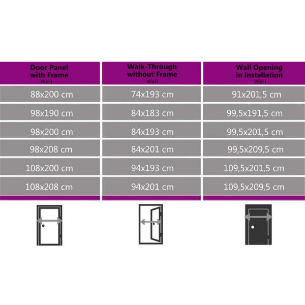 Haustür Weiß 98x190 cm PVC