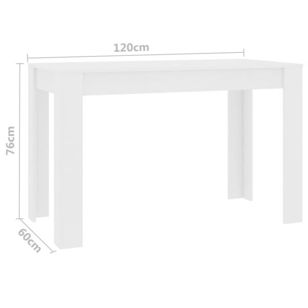 Esstisch Weiß 120x60x76 cm Holzwerkstoff