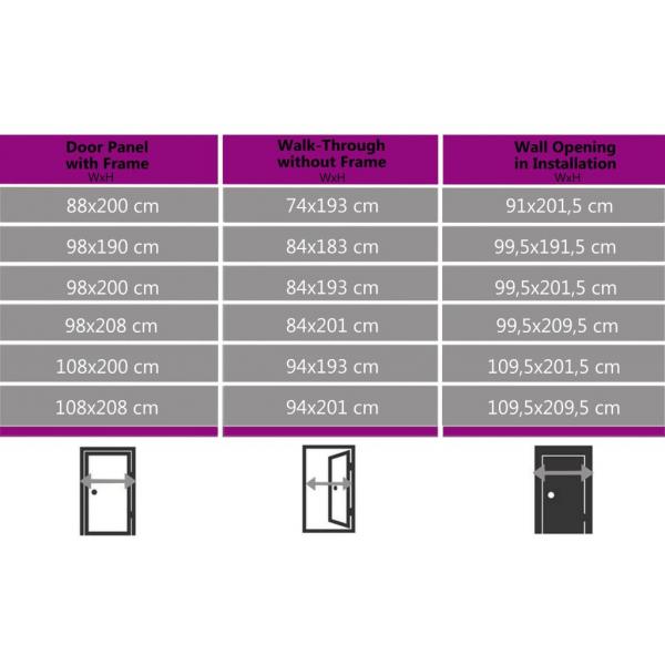 Haustür Anthrazit 98x190 cm PVC